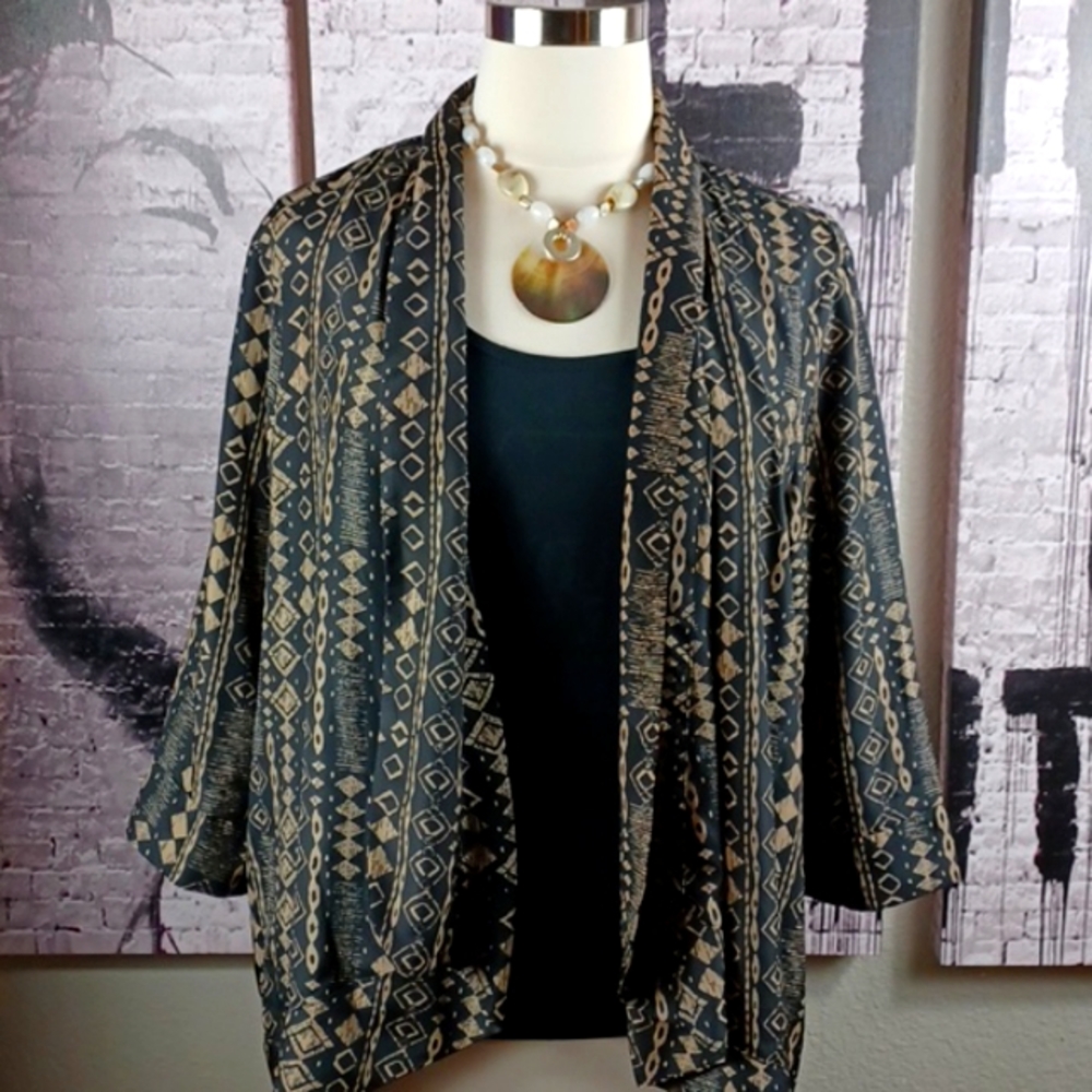 ❤️6 items for $30 sale🎉 HOST PICK Bobeau Open Front Abstract Print Light Blazer
